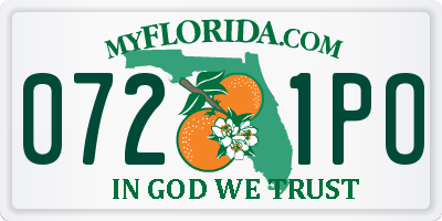 FL license plate 0721PO