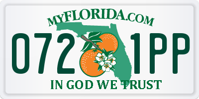 FL license plate 0721PP