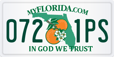 FL license plate 0721PS