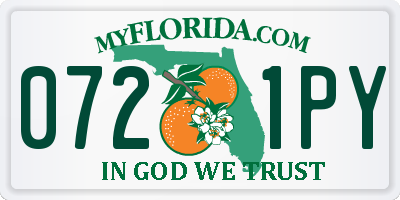 FL license plate 0721PY