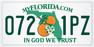 FL license plate 0721PZ
