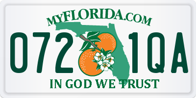 FL license plate 0721QA