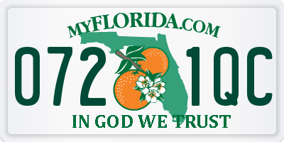 FL license plate 0721QC