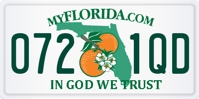 FL license plate 0721QD