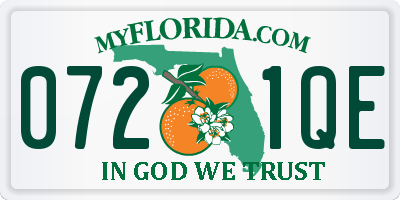 FL license plate 0721QE