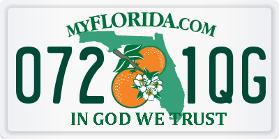 FL license plate 0721QG