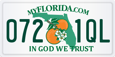 FL license plate 0721QL