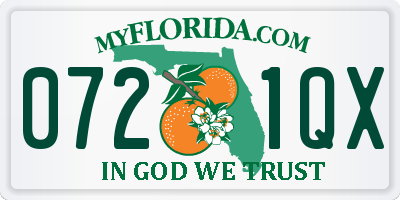 FL license plate 0721QX
