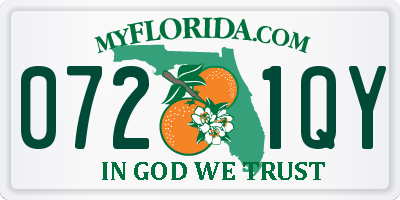 FL license plate 0721QY