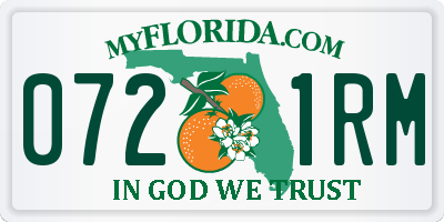 FL license plate 0721RM