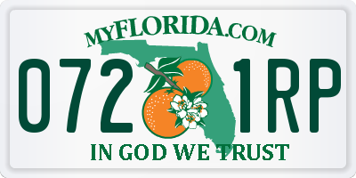FL license plate 0721RP