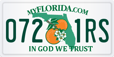FL license plate 0721RS