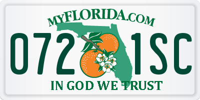 FL license plate 0721SC