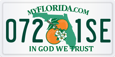 FL license plate 0721SE