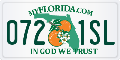FL license plate 0721SL