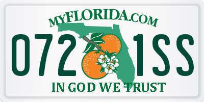 FL license plate 0721SS