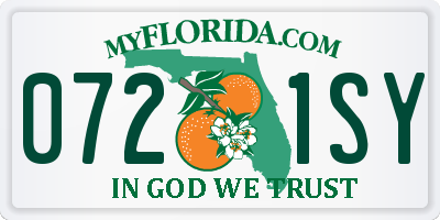 FL license plate 0721SY