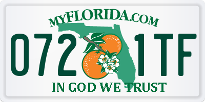 FL license plate 0721TF