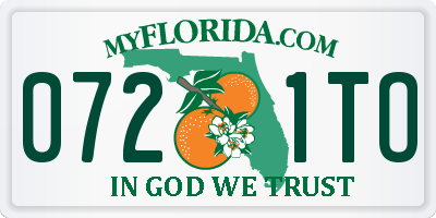 FL license plate 0721TO