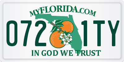 FL license plate 0721TY