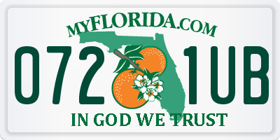 FL license plate 0721UB