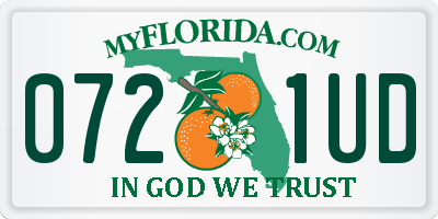 FL license plate 0721UD