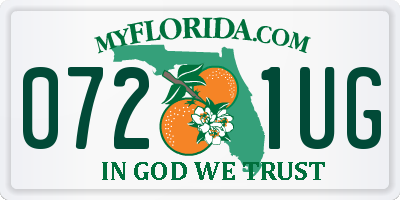FL license plate 0721UG