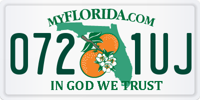FL license plate 0721UJ