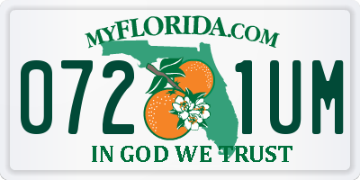 FL license plate 0721UM