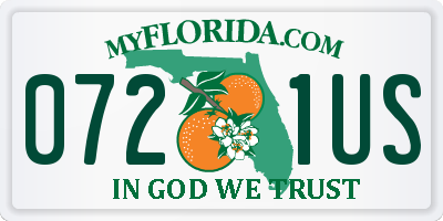 FL license plate 0721US