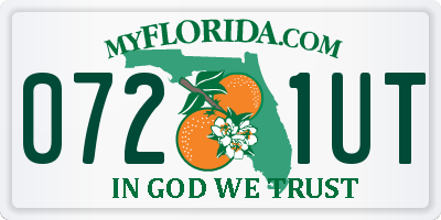 FL license plate 0721UT