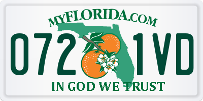 FL license plate 0721VD