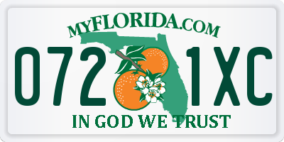 FL license plate 0721XC