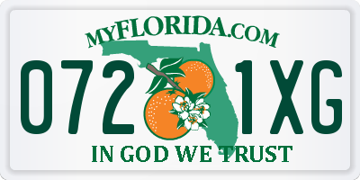 FL license plate 0721XG