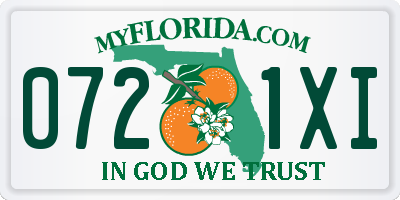 FL license plate 0721XI