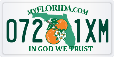 FL license plate 0721XM