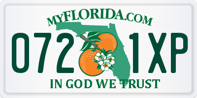 FL license plate 0721XP
