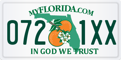 FL license plate 0721XX