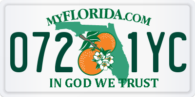 FL license plate 0721YC