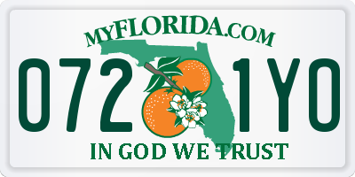 FL license plate 0721YO