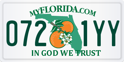 FL license plate 0721YY