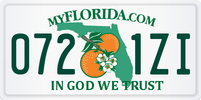 FL license plate 0721ZI