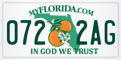 FL license plate 0722AG