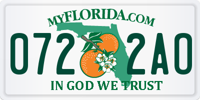 FL license plate 0722AO