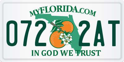 FL license plate 0722AT