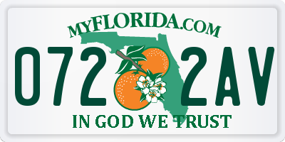 FL license plate 0722AV