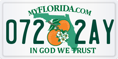 FL license plate 0722AY