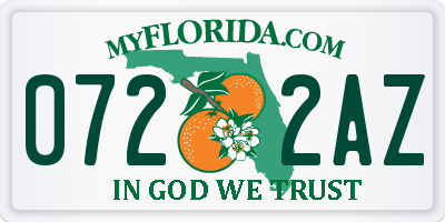 FL license plate 0722AZ