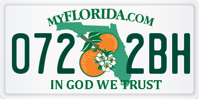 FL license plate 0722BH