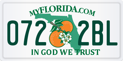 FL license plate 0722BL